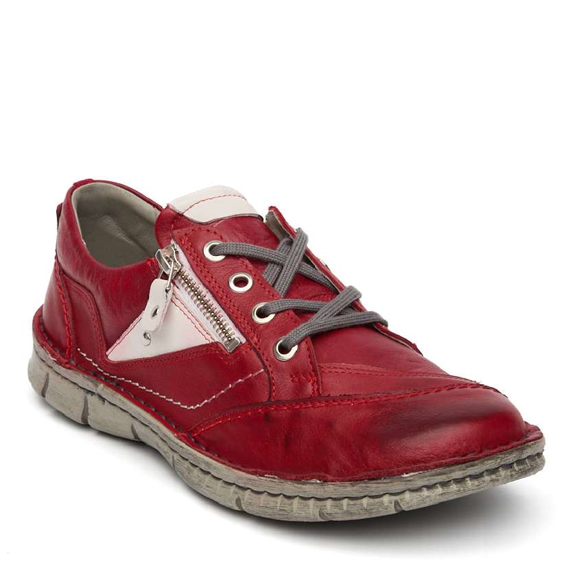 2639-6-1 Полуботинки жен.кожа-кожа красный